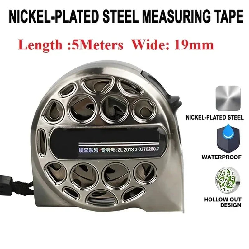 Premium Retractable Magnetic Hollow Tape Measure for Electricians Carpenters - Stainless Steel Anti-Corrosion Tool Gift