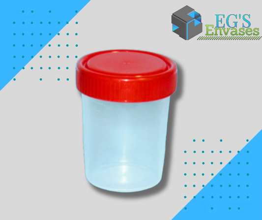 Paquete con 100 Vasos con tapa rosca para muestras de laboratorio
