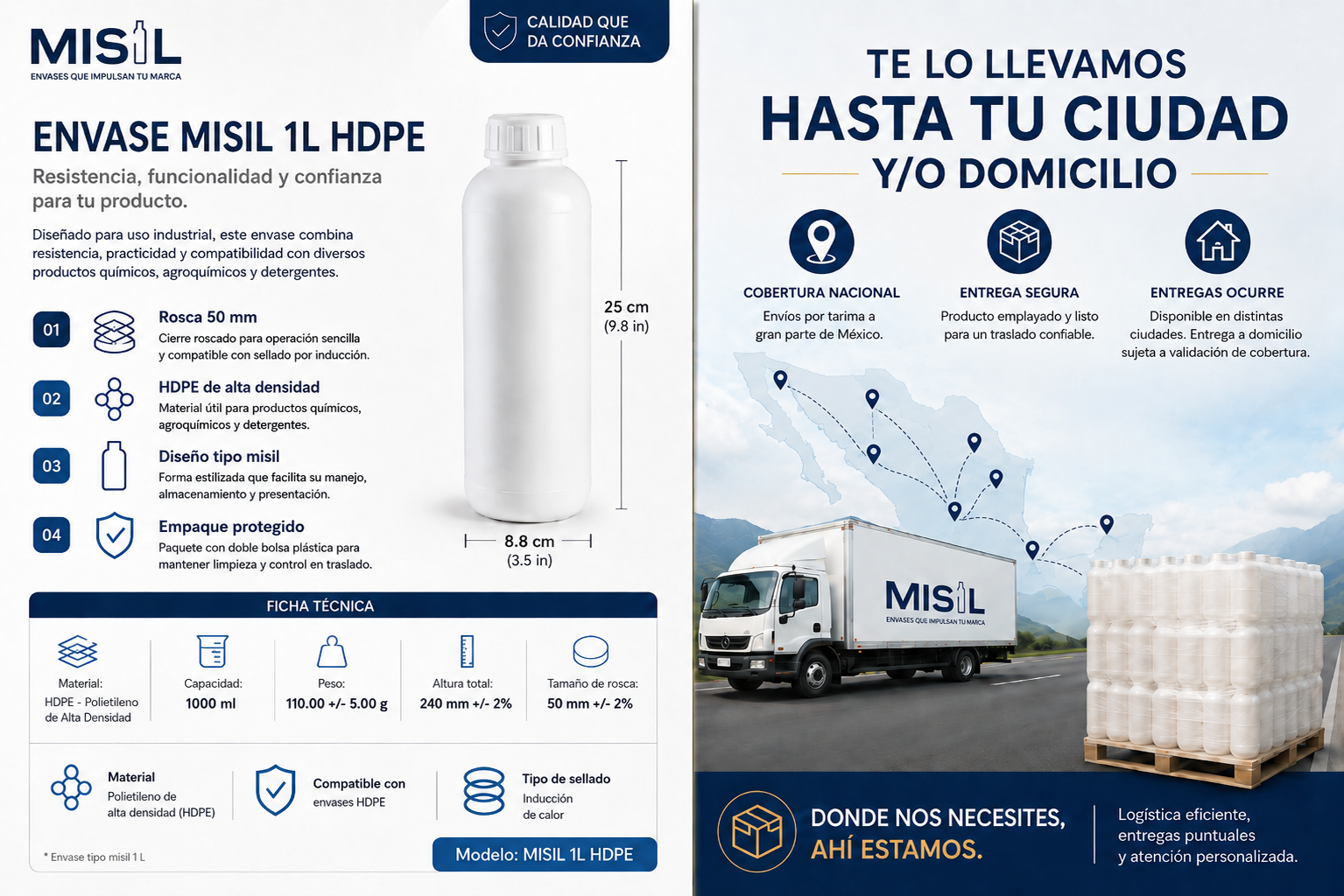 Ficha tecnica Misil 1L HDPE