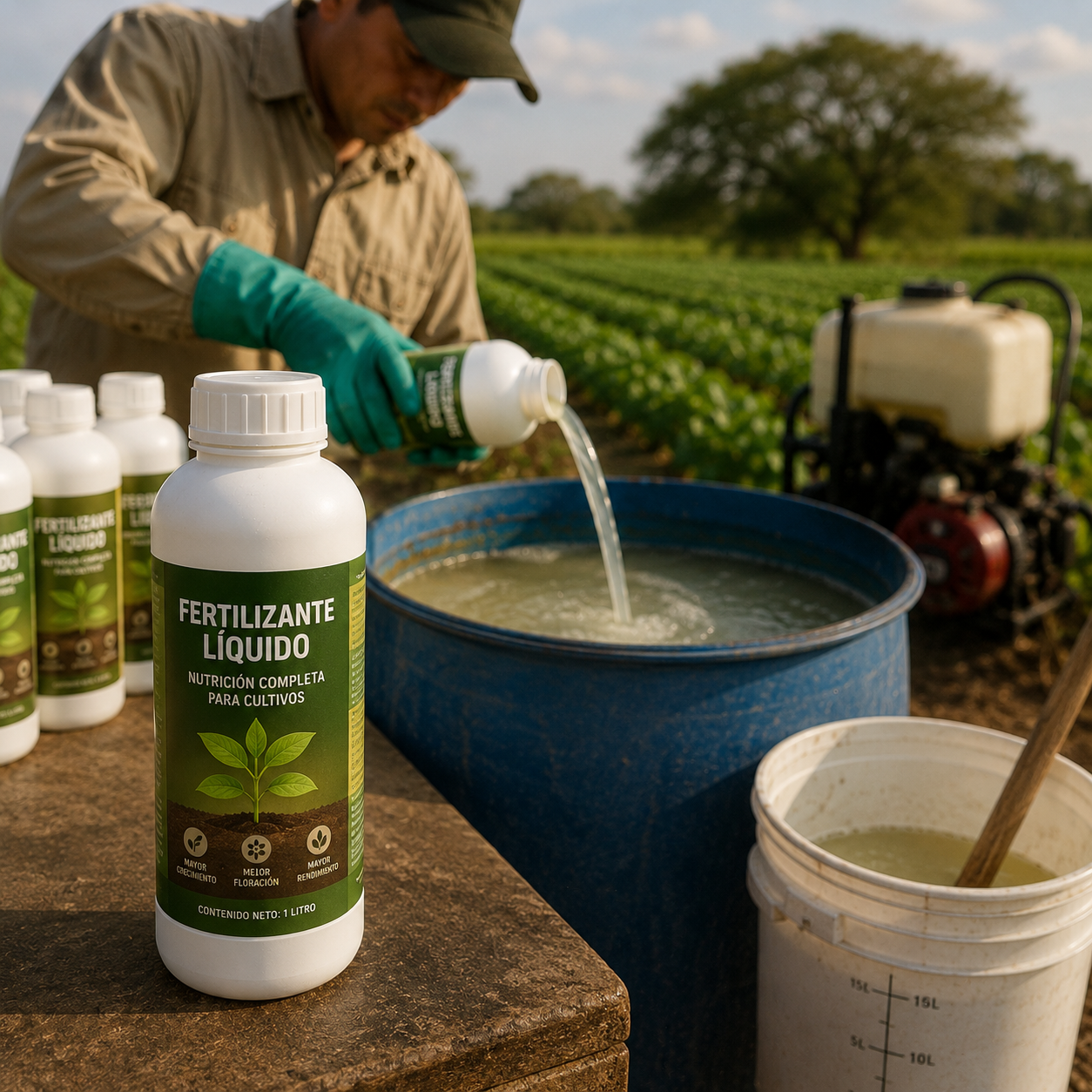 Envase Misil 1L en campo