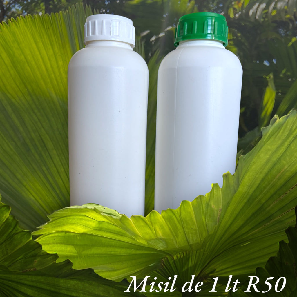 Envase Tipo Misil Reforzado de 1 litro con tapa Valvulada y extra peso 120 gramos