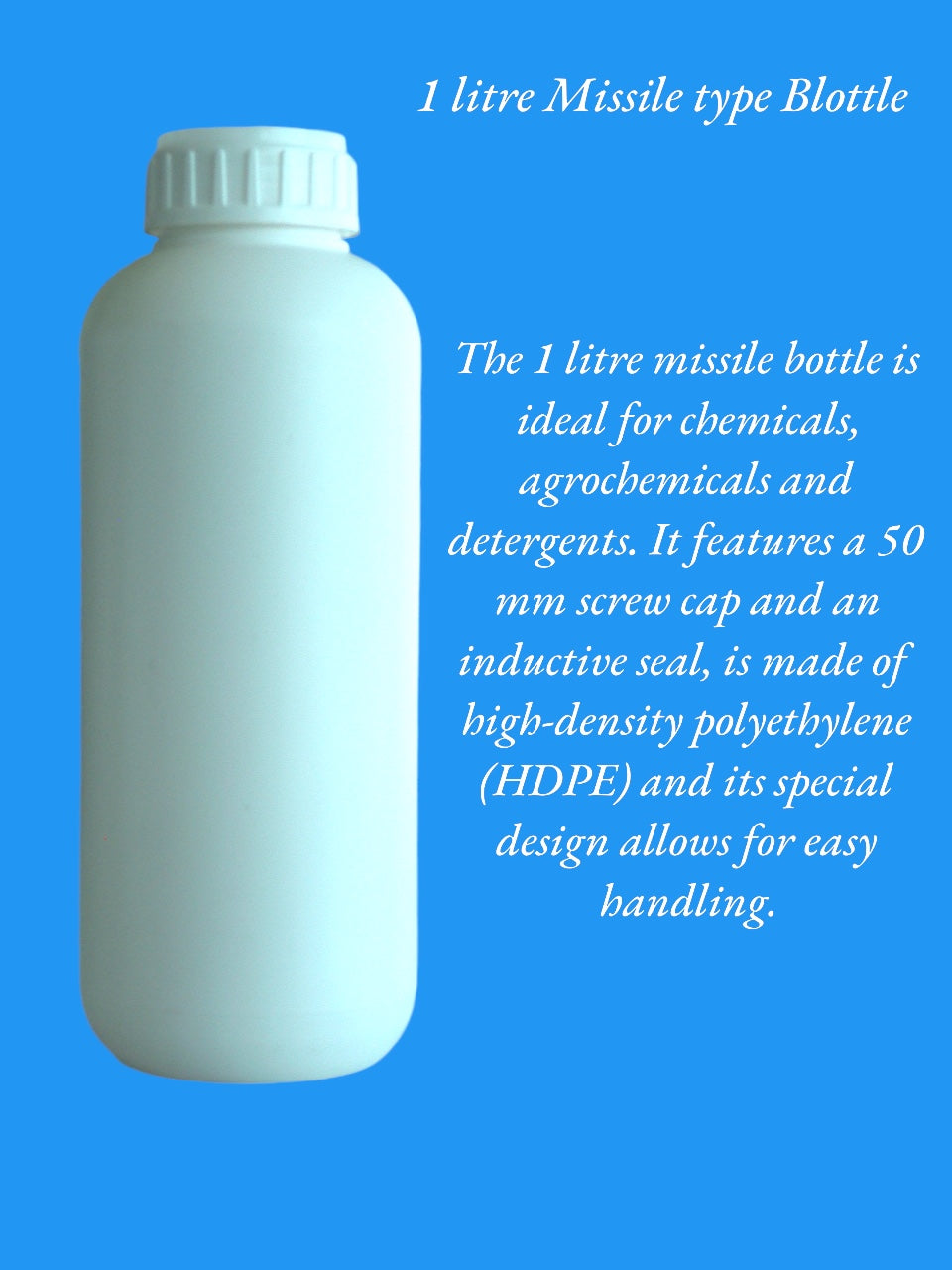 1 Litre missile type bottle Cap with relief valve (exhaust valve )