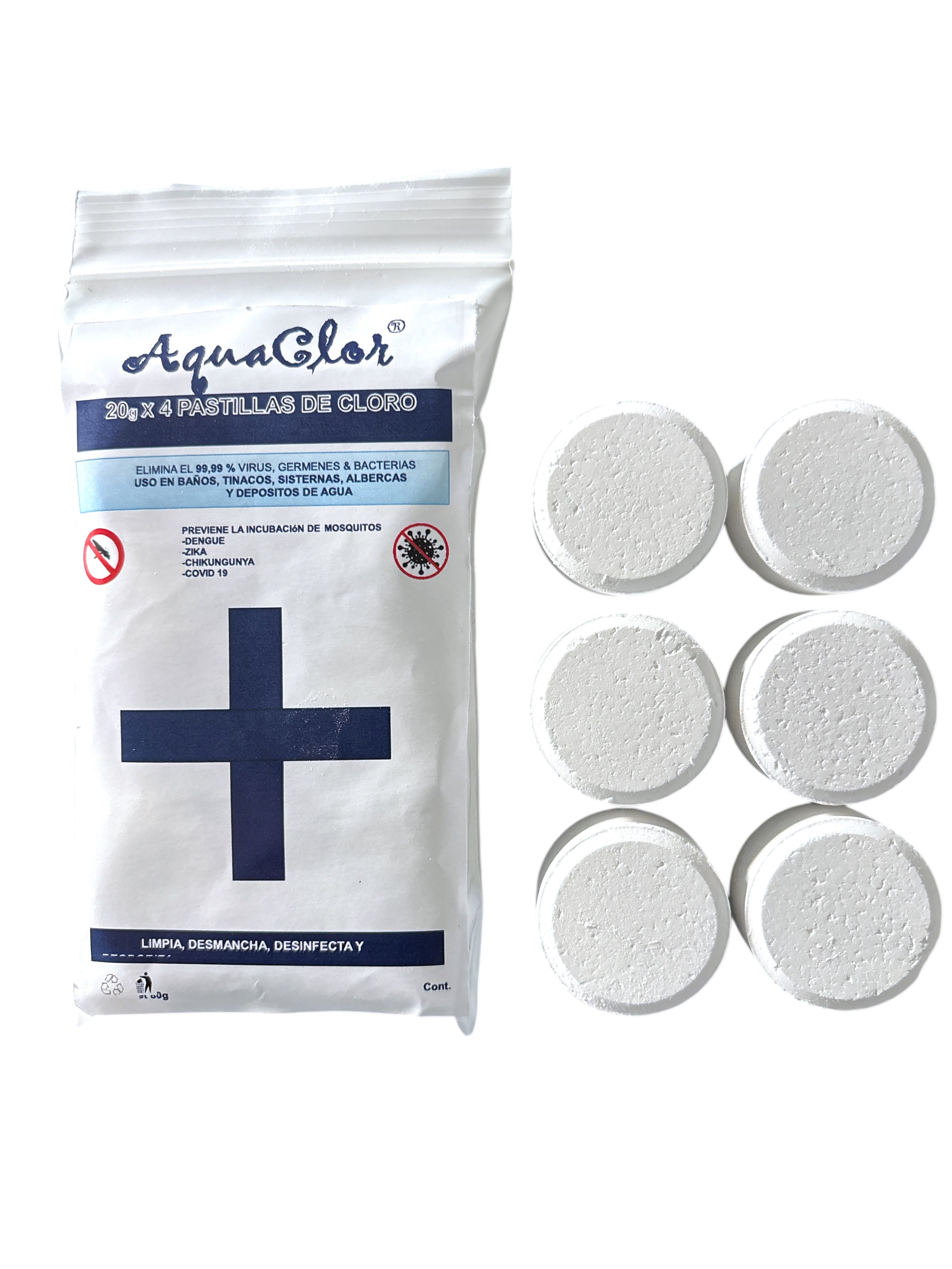 Pastillas Desinfectantes y Antisarro de duracion prolongada paq de 18 pastillas 360 gr